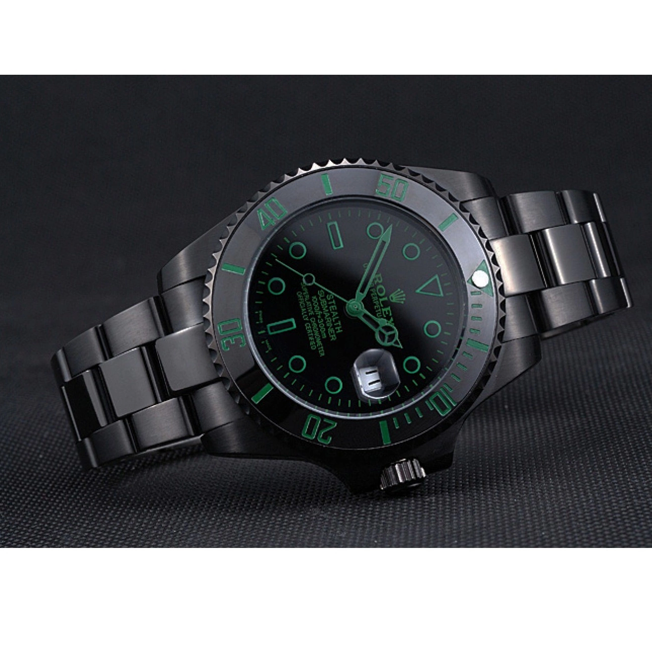 Aaa replica watch Ceramic Submariner Rolex 622007 Black Stealth 0807